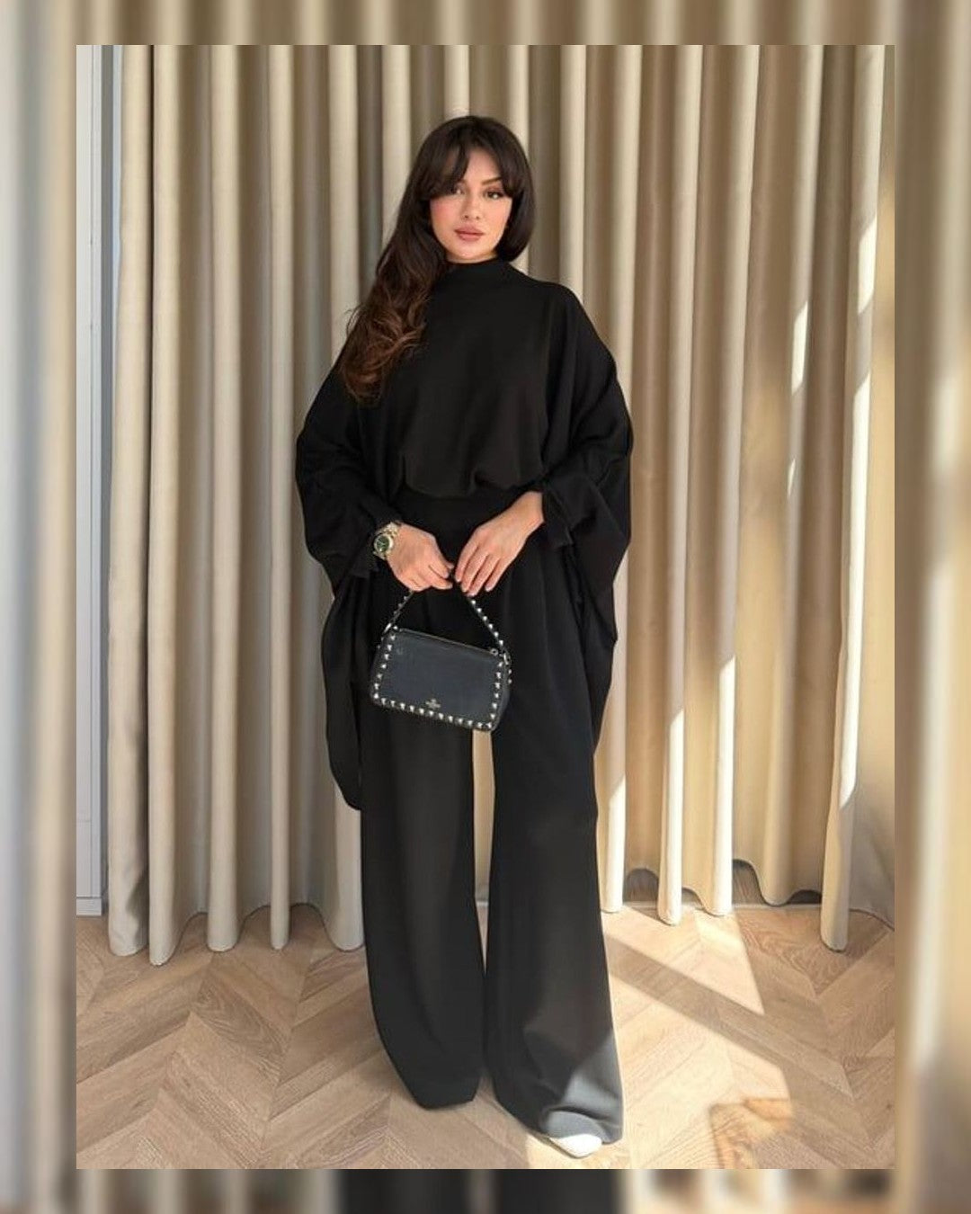 Two Piece Set - Black - front view