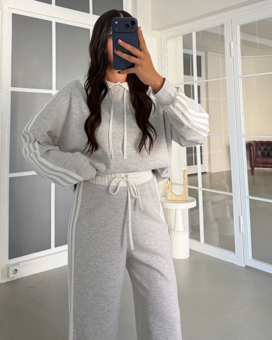 Two Piece Set - Grey - front view