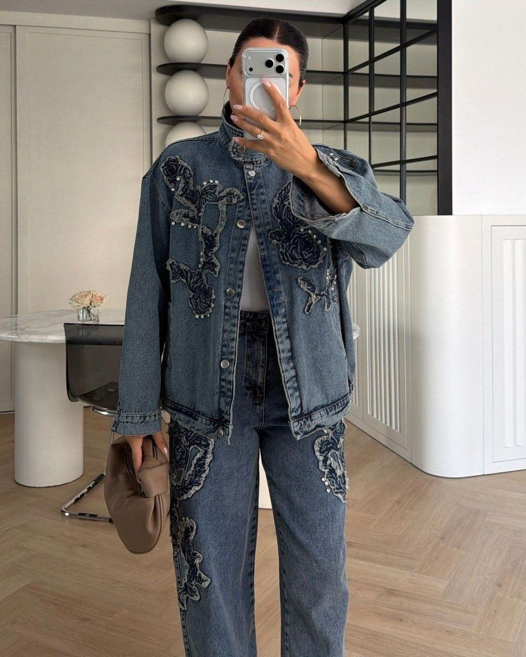 Two Piece Set - Denim - front view