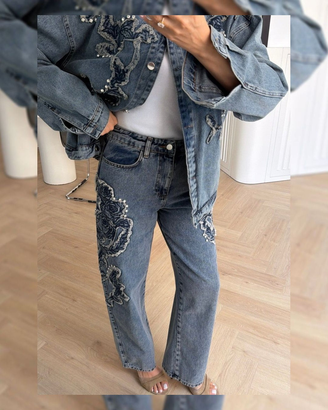 Two Piece Set - Denim - front view