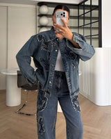 Two Piece Set - Denim - front view