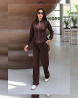 Two Piece Set - Brown - front view