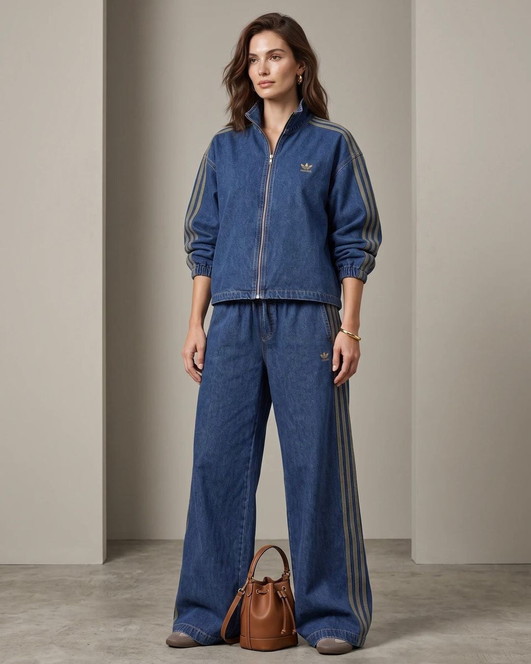 Two Piece Set - Denim - front view