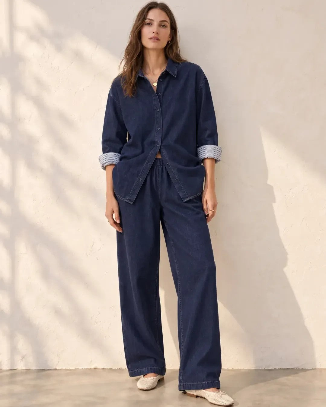 Two Piece Set - Dark Denim - front view