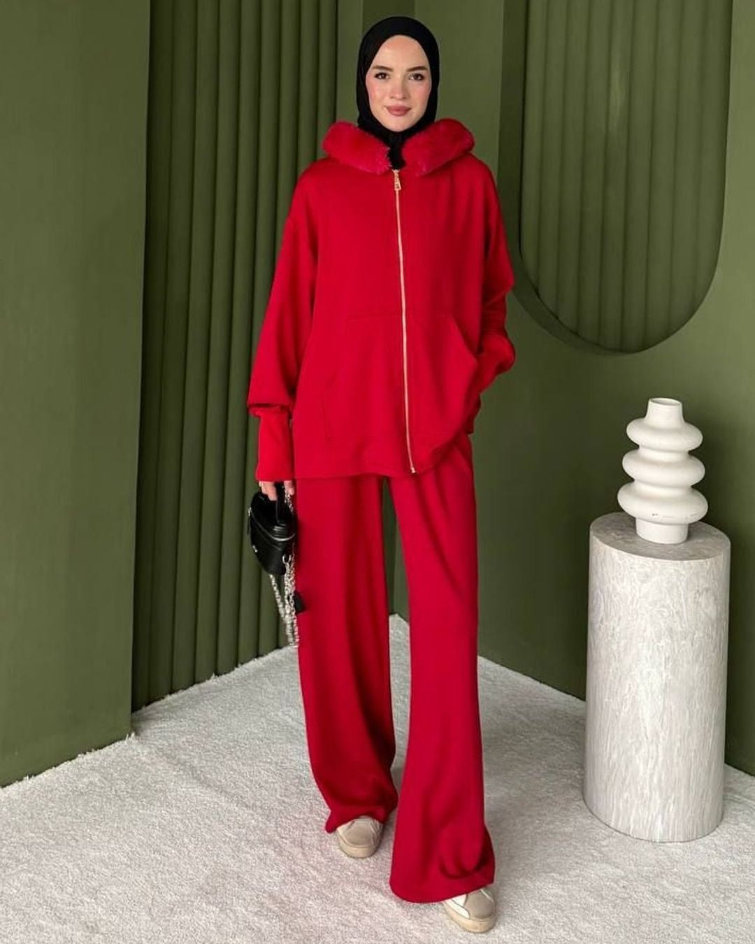 Two Piece Set - Red - front view