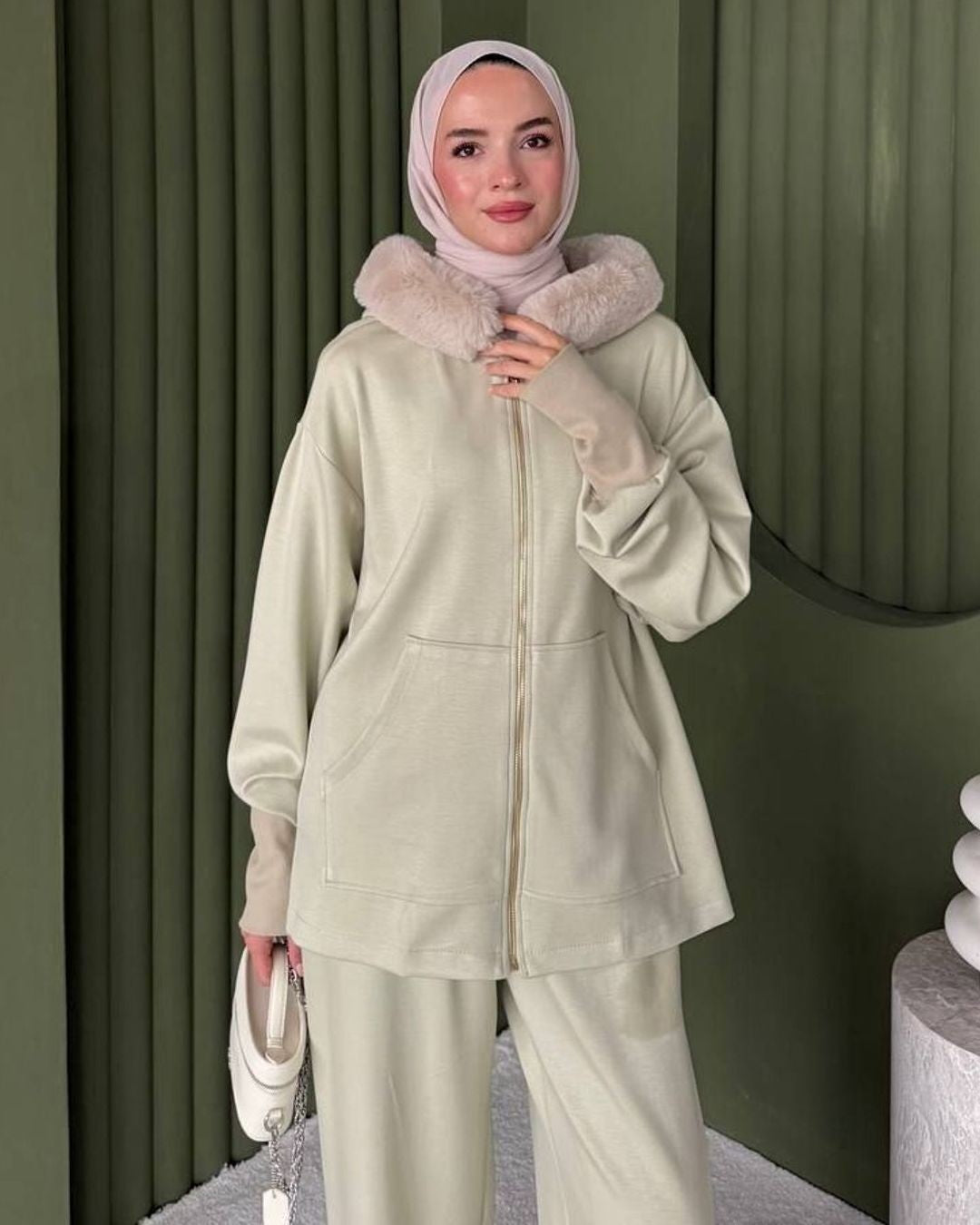 Two Piece Set - Mint - front view