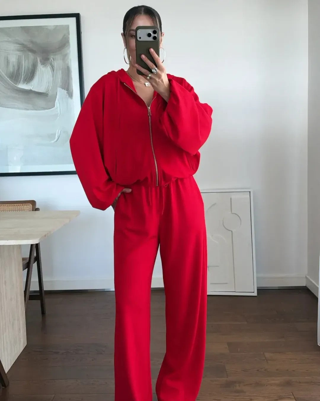 Two Piece Set - Red - front view