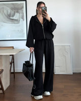 Two Piece Set - Black - front view