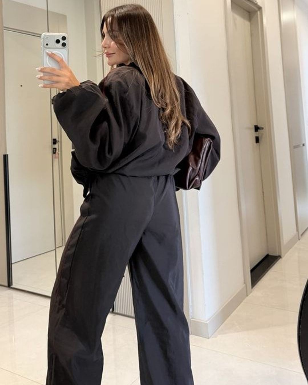 Two Piece Set - Brown - back view