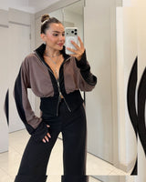 Two Piece Set - Brown - front view