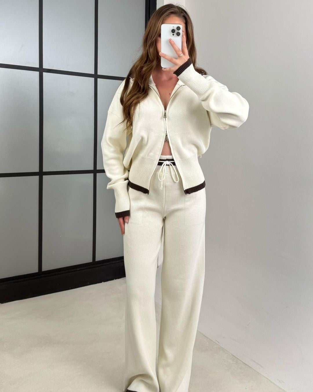Two Piece Set - Off White - front view