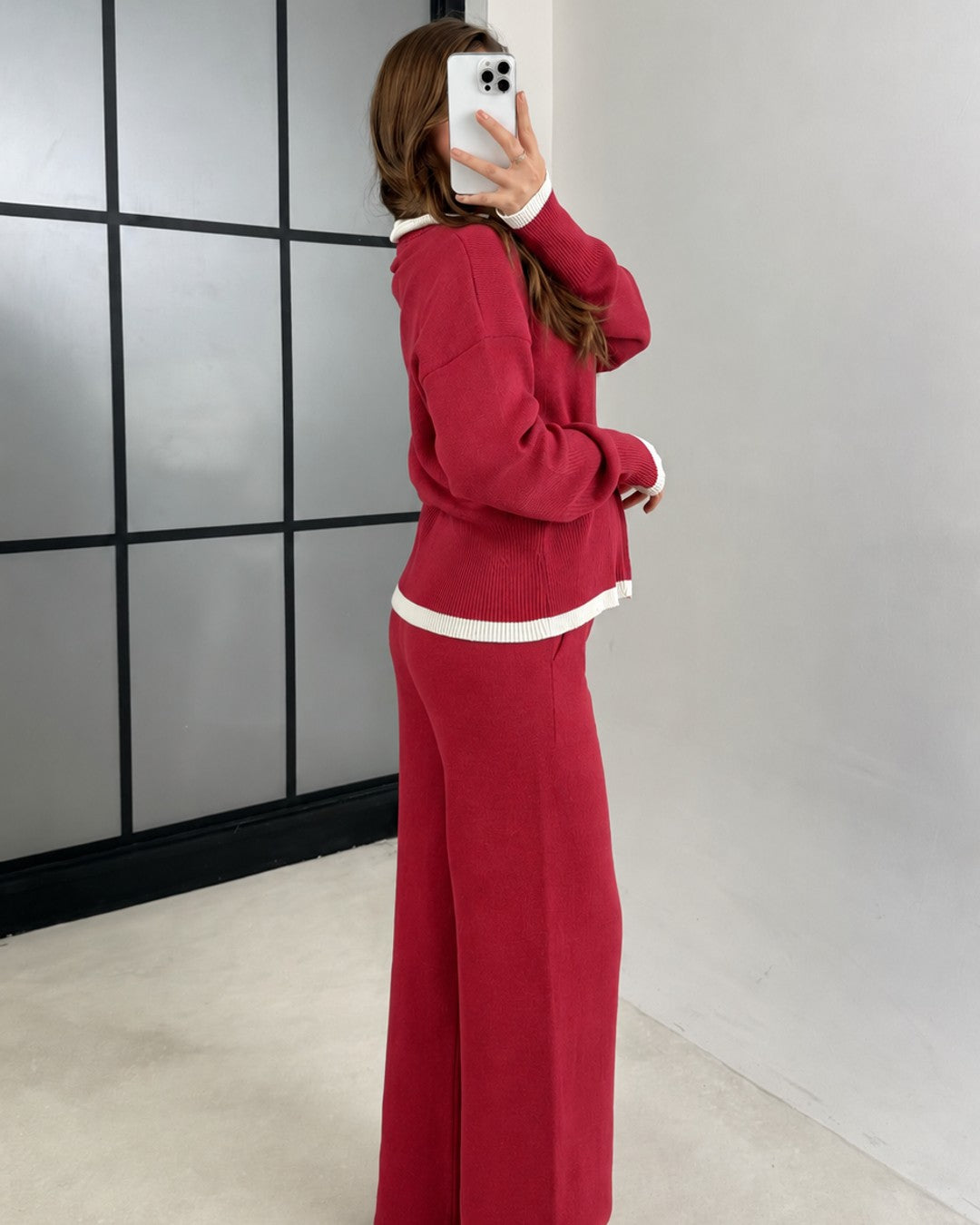 Two Piece Set - Red - side view
