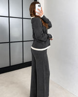 Two Piece Set - Dark Grey - side view
