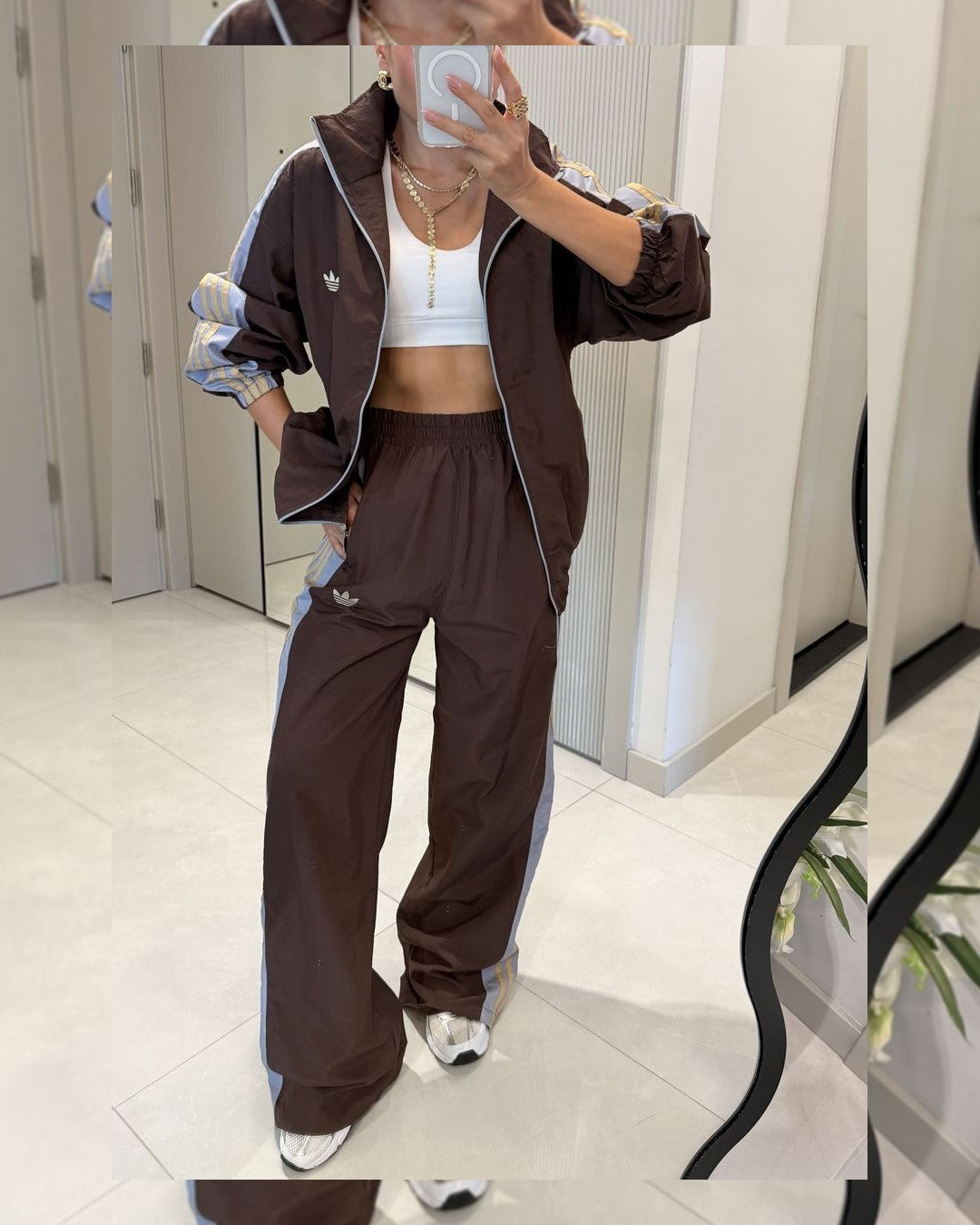 Two Piece Set - Brown - front view