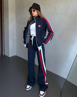 Two Piece Set - Navy - three-quarter view