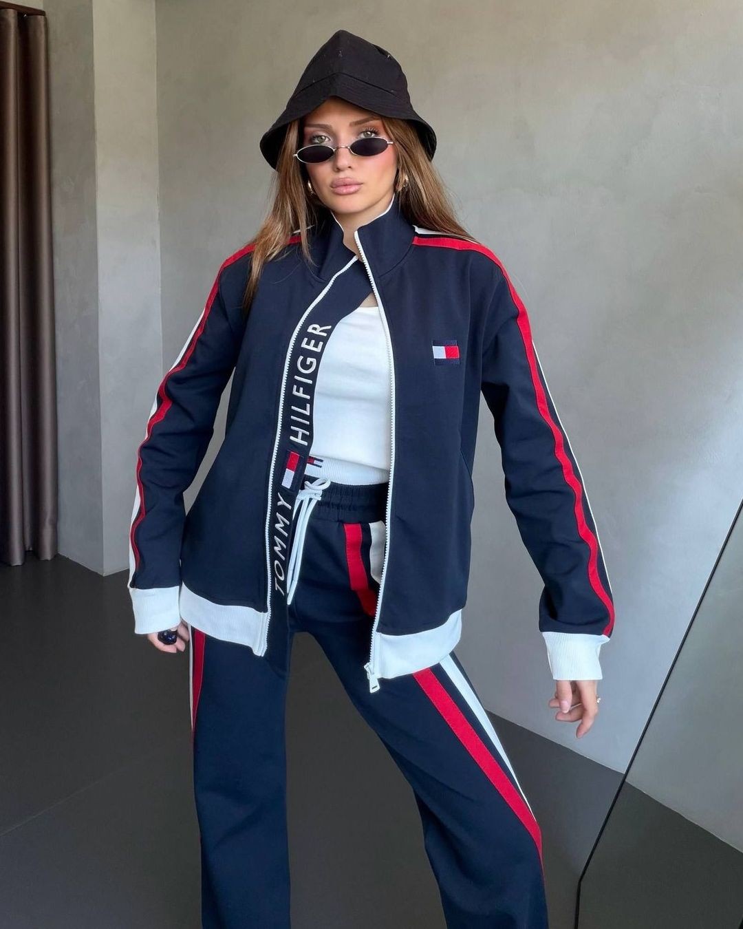 Two Piece Set - Navy - front view