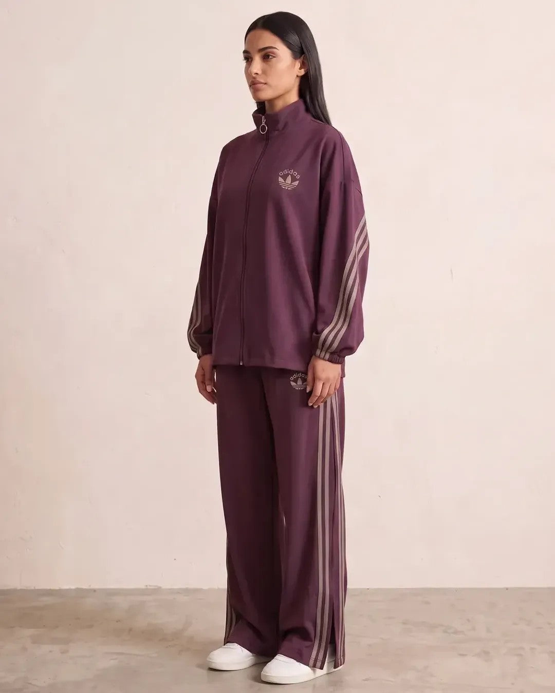 Two Piece Set - Purple - three-quarter view