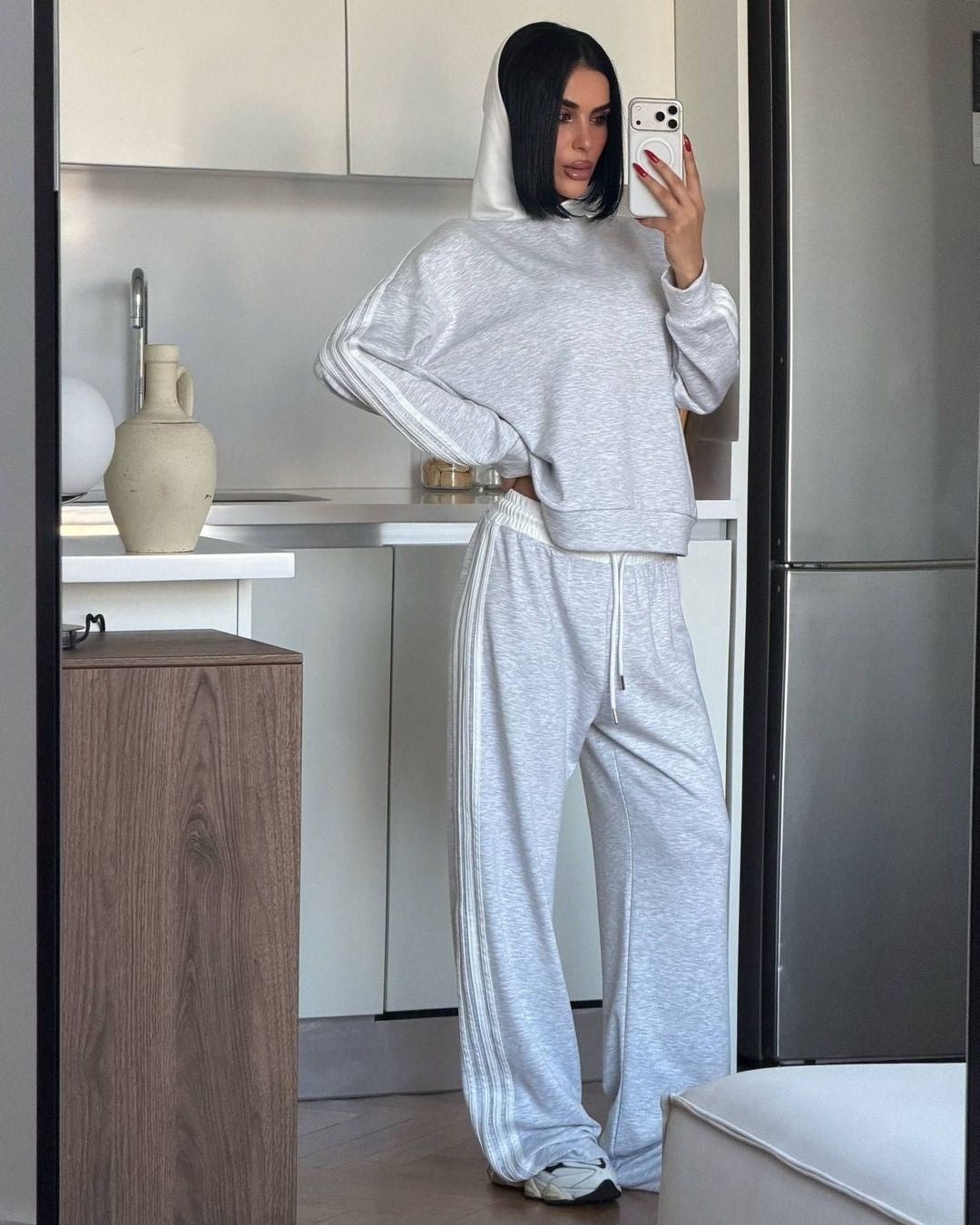 Two Piece Set - Grey - front view