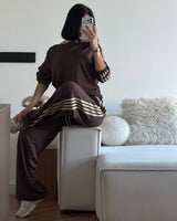 Two Piece Set - Brown - front view