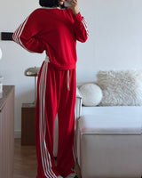 Two Piece Set - Red - three-quarter view