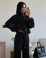 Two Piece Set - Black - front view