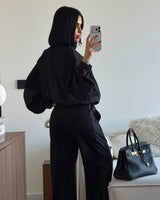 Two Piece Set - Black - three-quarter view