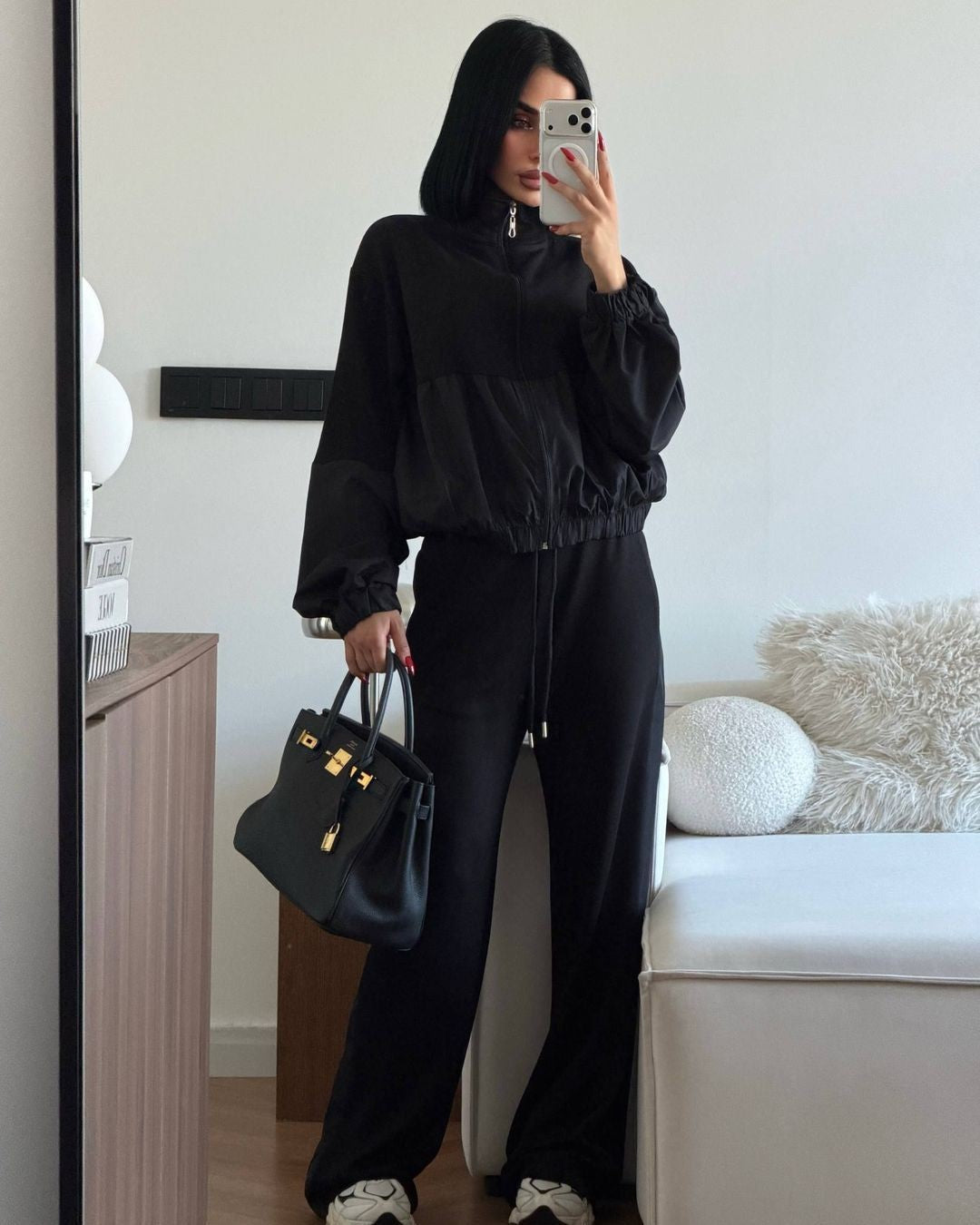 Two Piece Set - Black - front view
