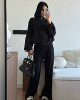 Two Piece Set - Black - front view