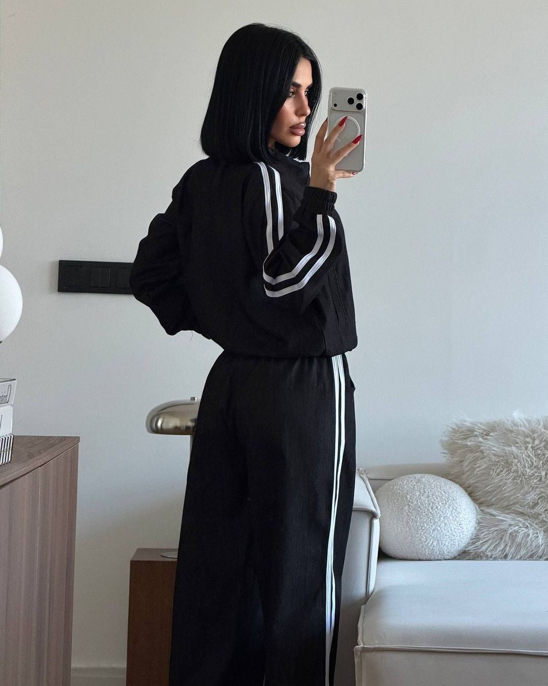 Two Piece Set - Black - back view