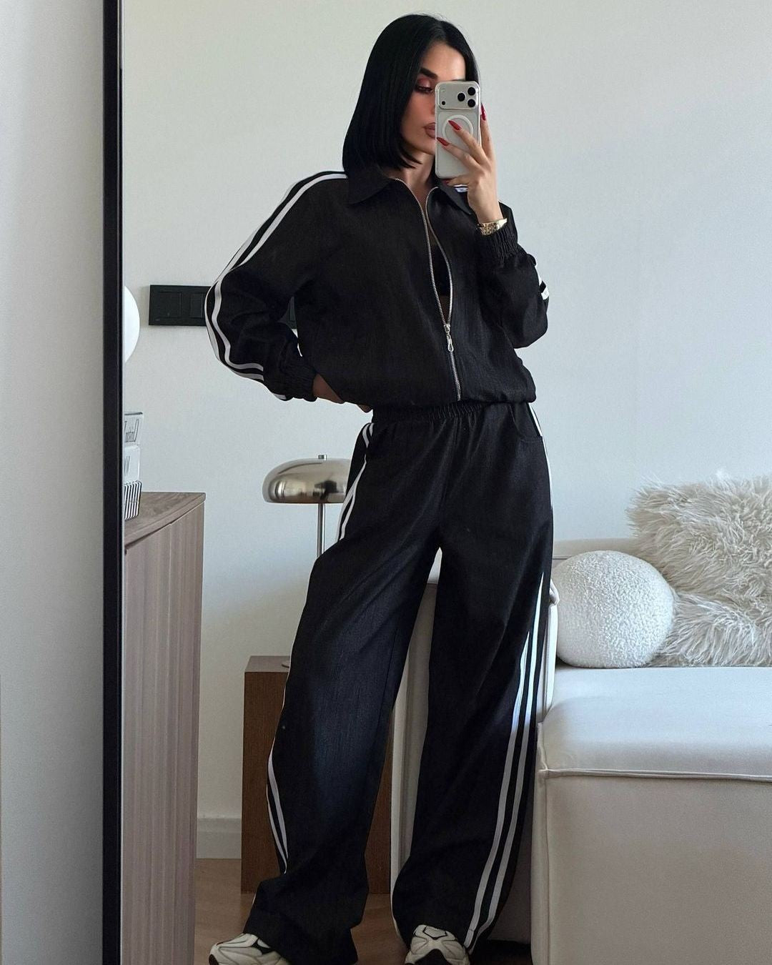 Two Piece Set - Black - front view
