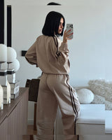 Two Piece Set - Beige - back view