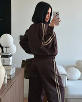 Two Piece Set - Brown - back view