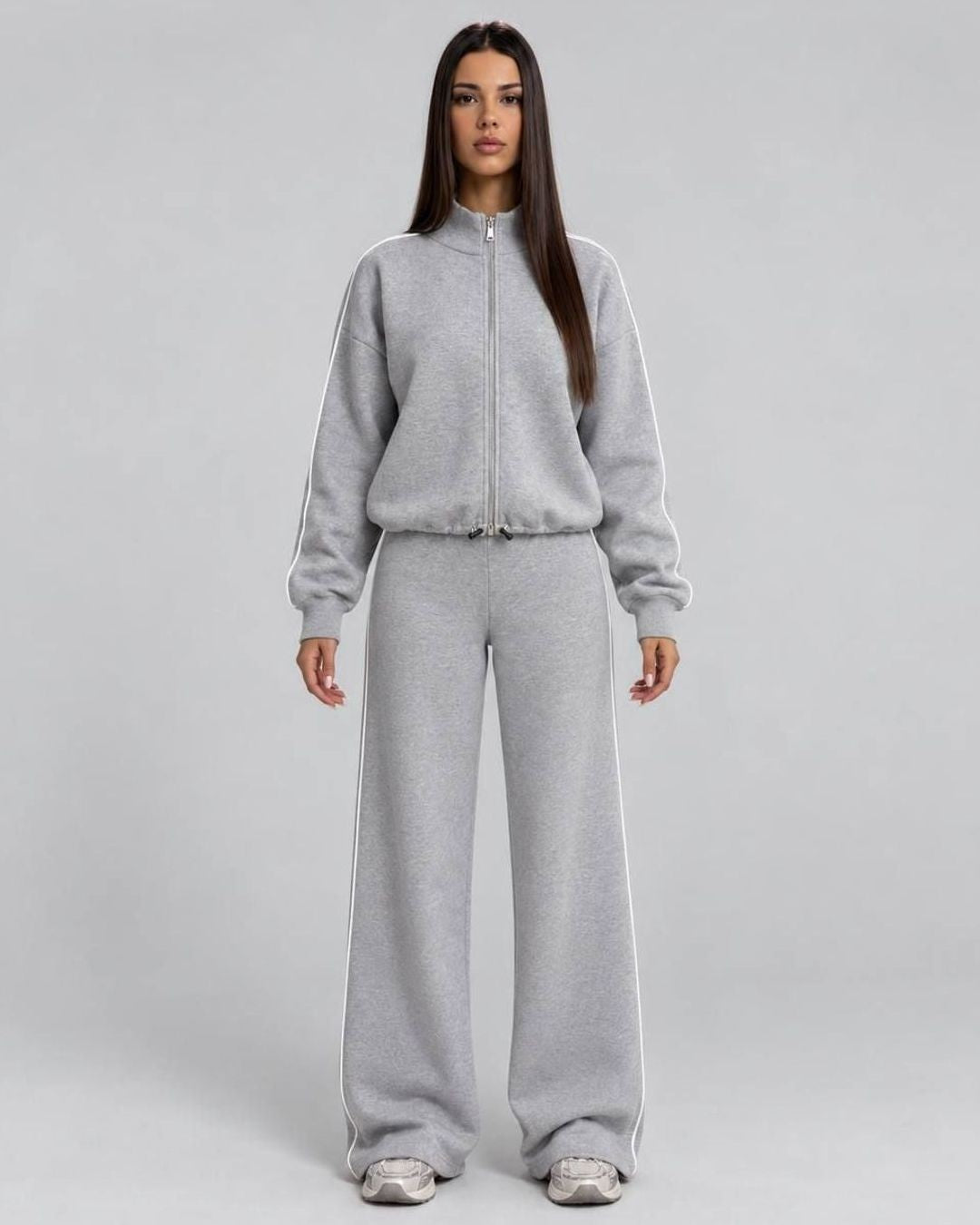 Two Piece Set - Grey - front view