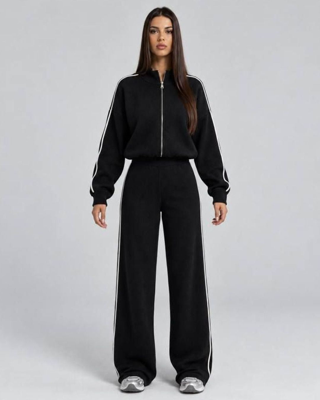 Two Piece Set - Black - front view