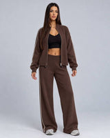 Two Piece Set - Brown - front view