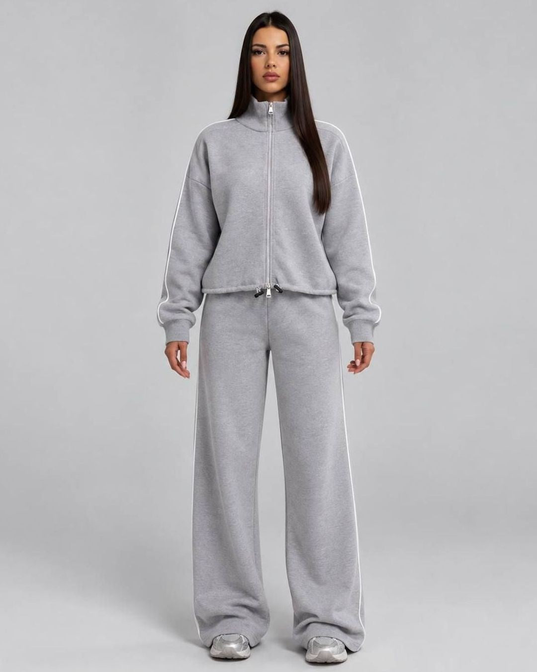 Two Piece Set - Grey - front view
