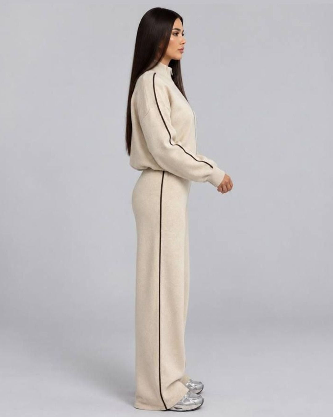 Two Piece Set - Beige - side view