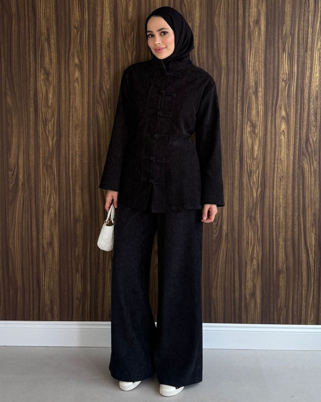 Two Piece Set - Black - front view