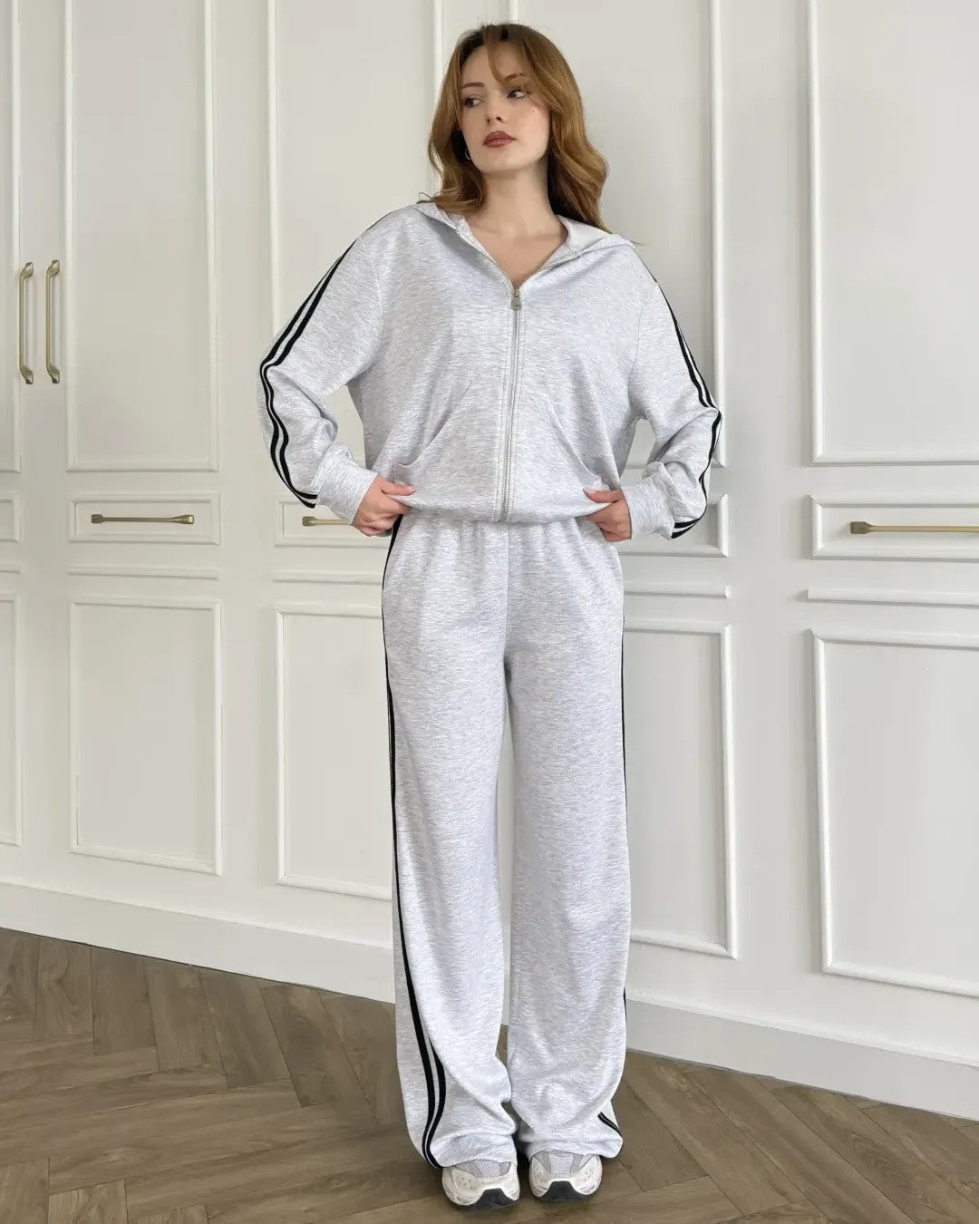 Two Piece Set - Grey - front view