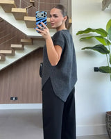 Vest - Dark Grey - side view
