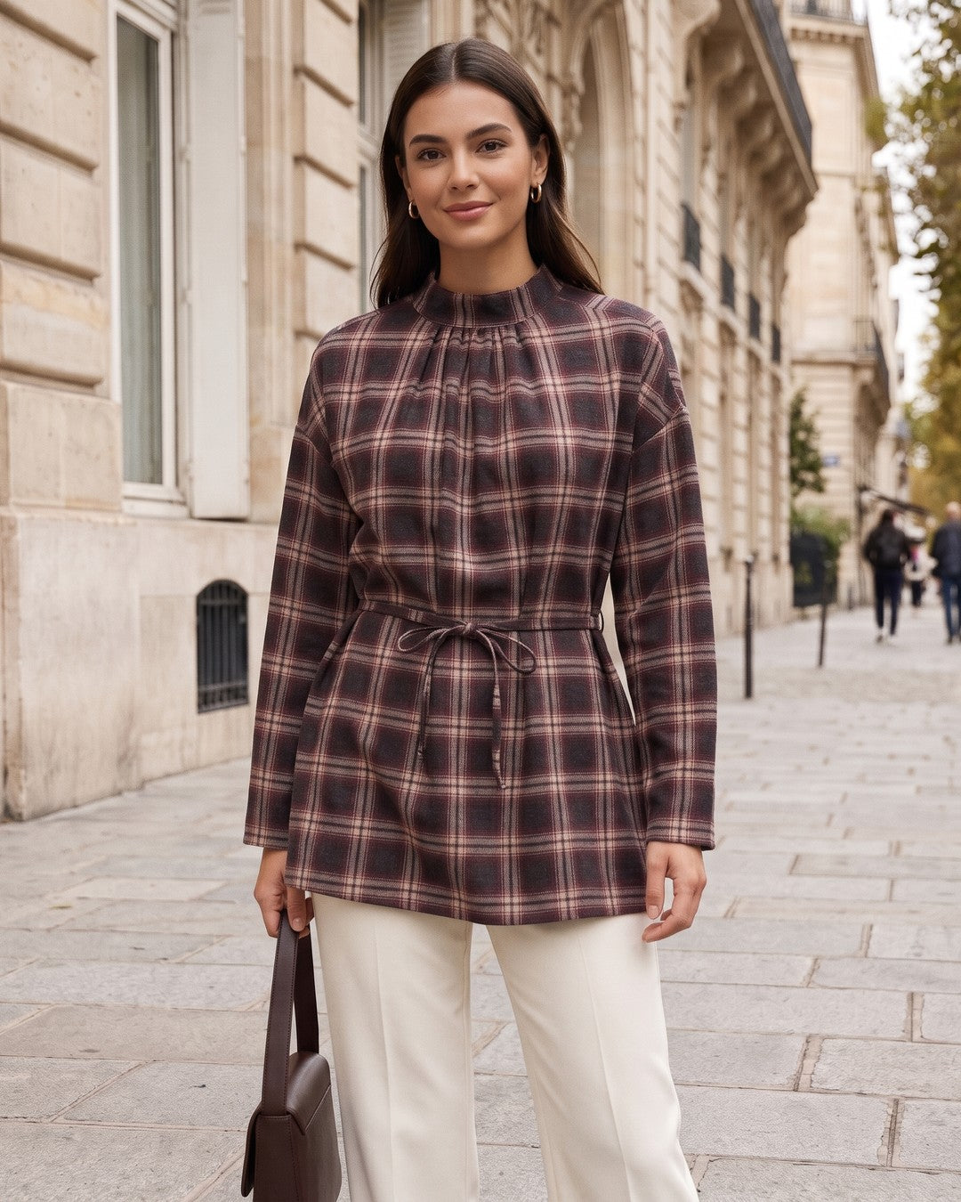 Winter Top - Burgundy - front view