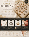 20 Pcs Clothing Button Pins
