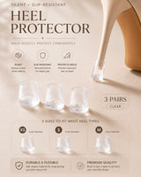 3 Pairs Clear Heel Protectors