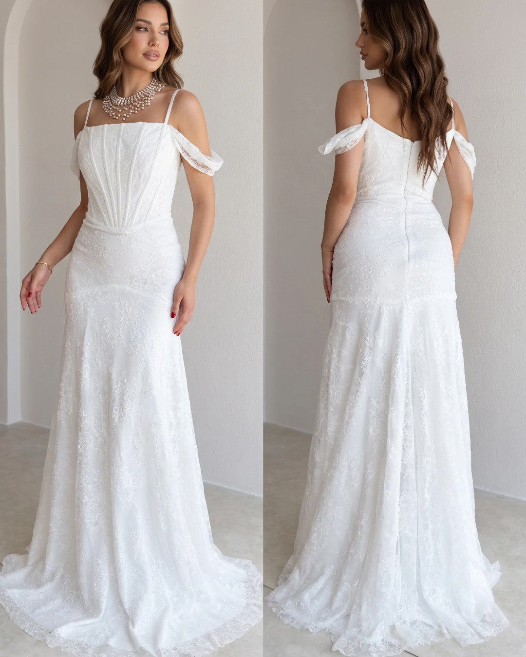 Adrianna Lace Maxi Evening Gown