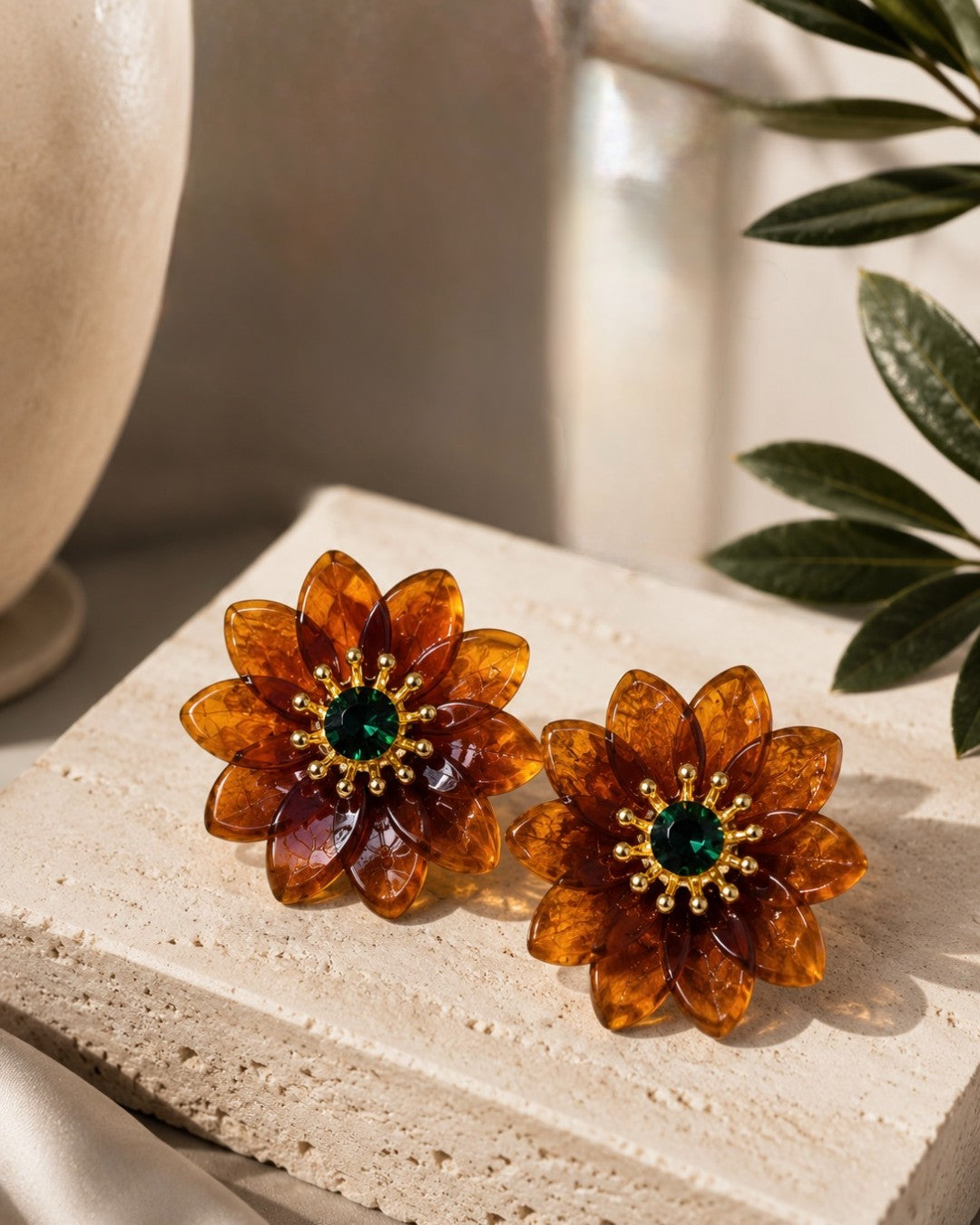Amber Bloom Earrings
