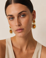 Amber Double-Drop Earrings