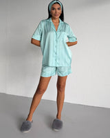Aqua Silk Pajama Set
