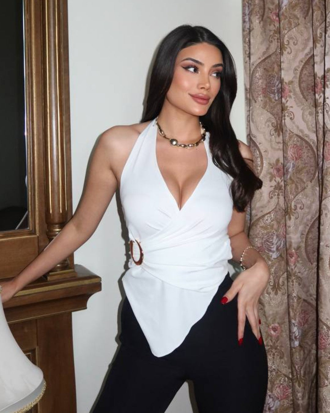 Asymmetric Halter Top