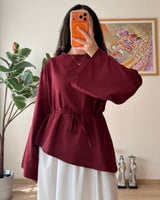 Asymmetric Modern Blouse + Belt