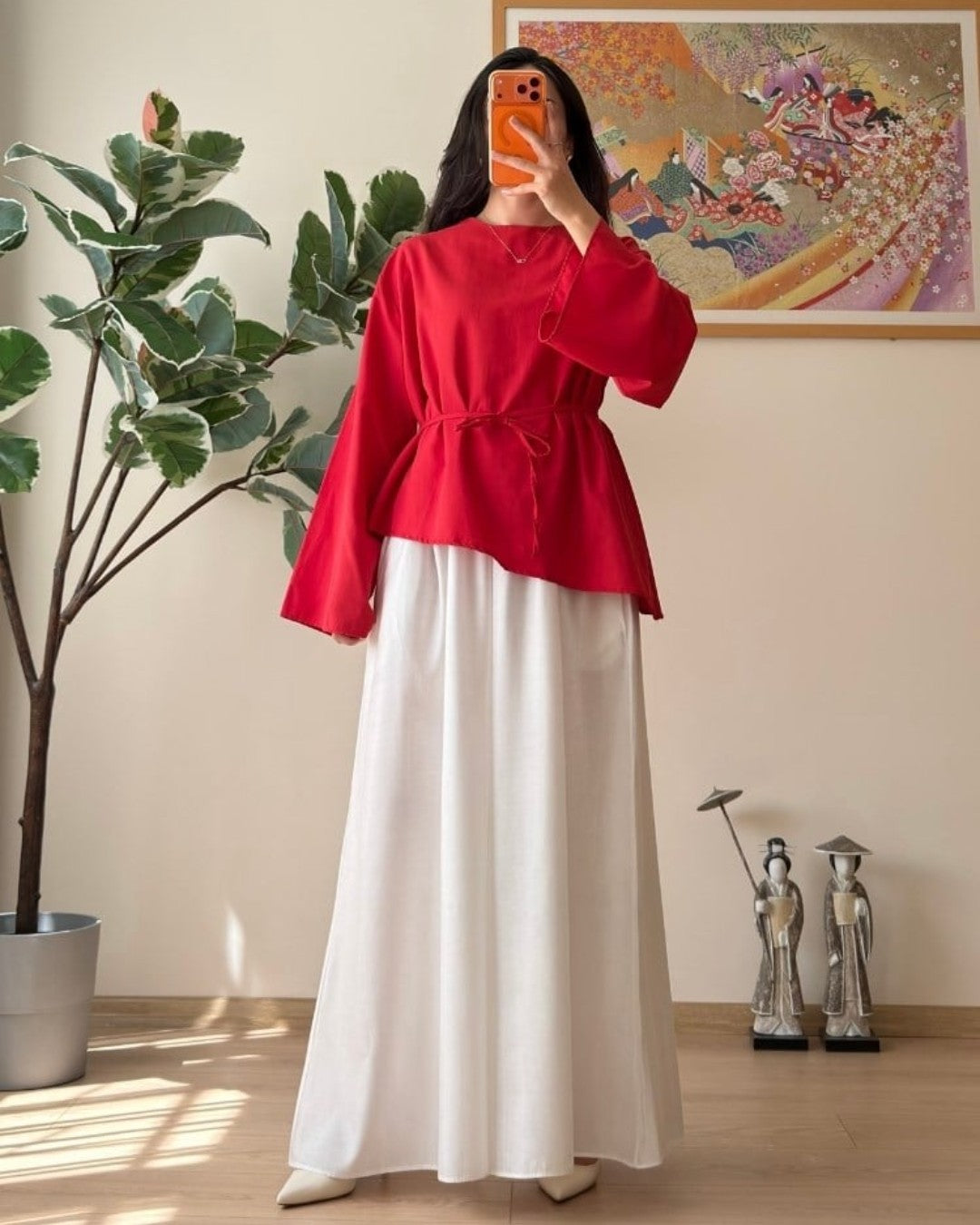 Asymmetric Modern Blouse + Belt